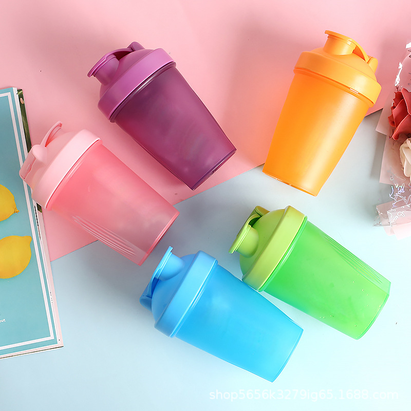 400ML Shaker Bottles Whey Protein Powder Mixer Bottle Sport Water Cups Fitness Gym Shaker Outdoor Portable Plastic Drink Cup