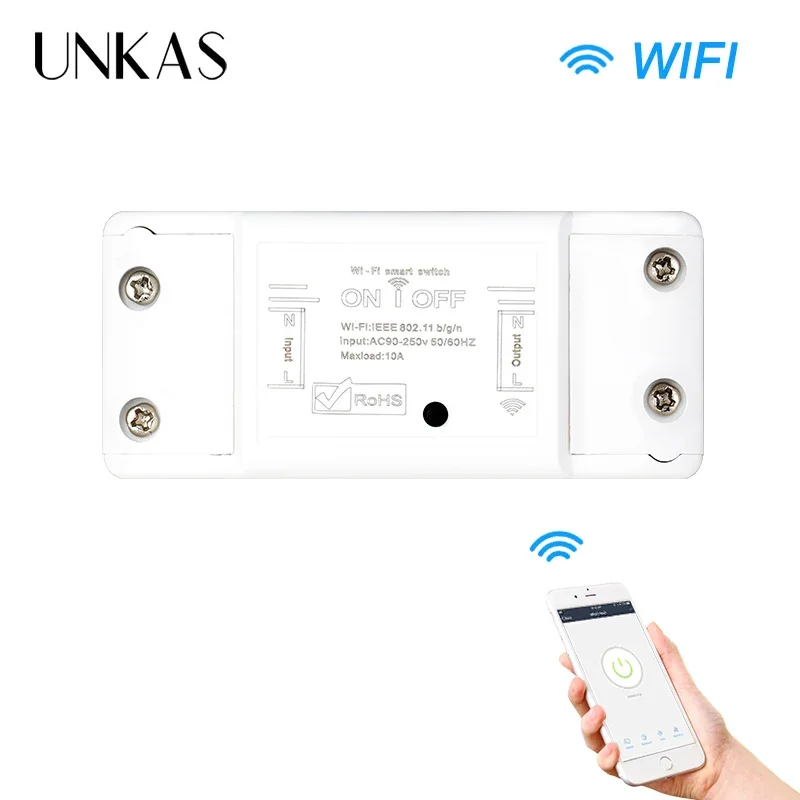 Works with Tuya WiFi Smart Light Switch Universal Circuit Breaker Timer Smart Life APP Wireless Control with Alexa Home lightify
