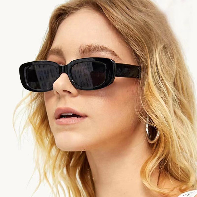 New Small Sunglasses Women Men Trendy Vintage Brand Designer Hip Hop Square Green Sun Glasses Female Eyewear UV400