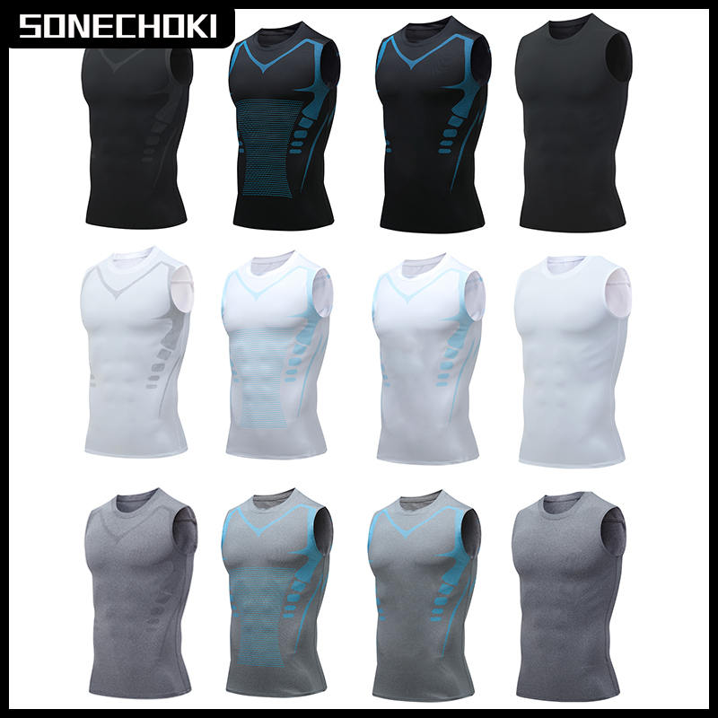 Mans Compression Tank Top Men Gym Shirt Sleeveless Quick Dry Sportswear Male Fitness Bodybuilding Vest Workout Muscle Top