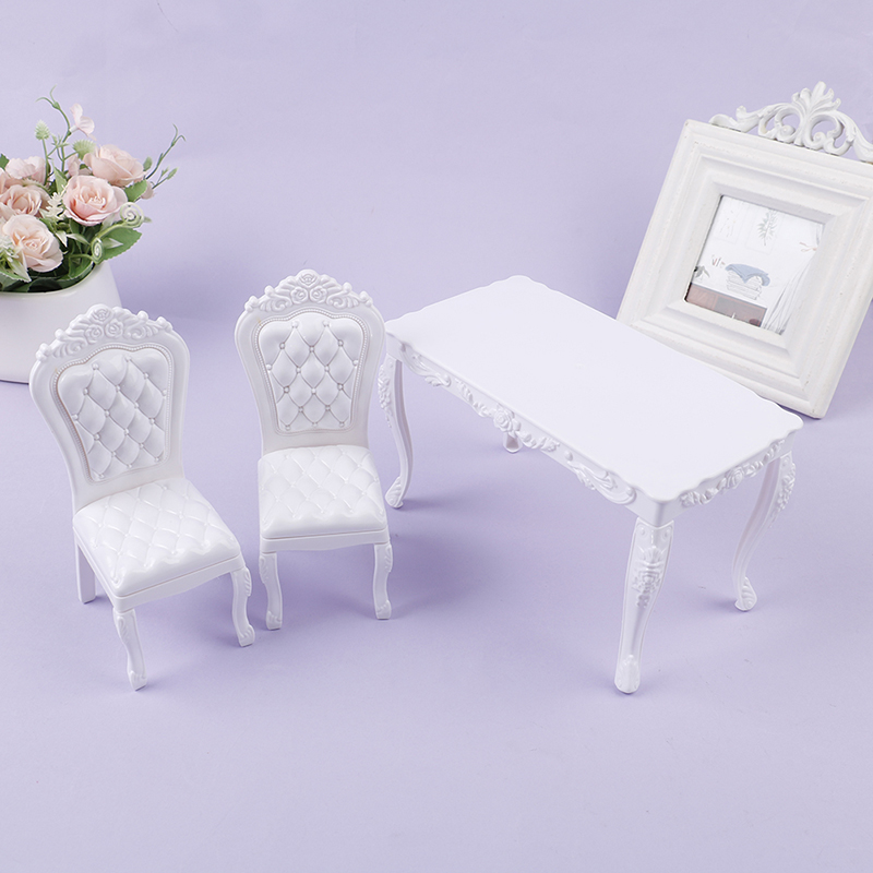 Dollhouse Kitchen Furniture Dining Table Chair Computer Office Desk Chair