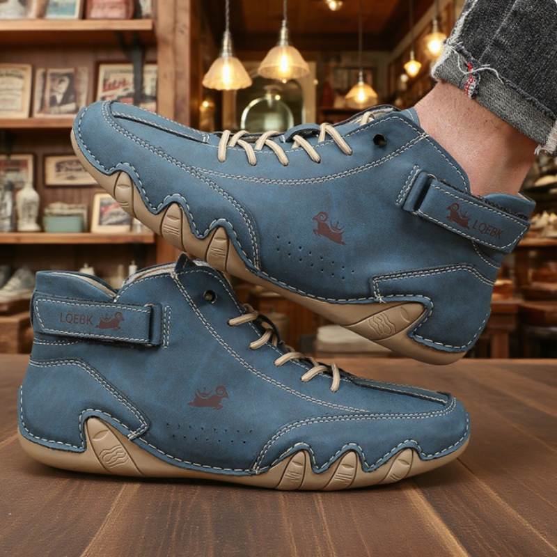 Fashion High Top Men's Shoes Suede Material Creative Lacing Design Footwear for Casual Occasions Ripped Jeans Stand Out in Style