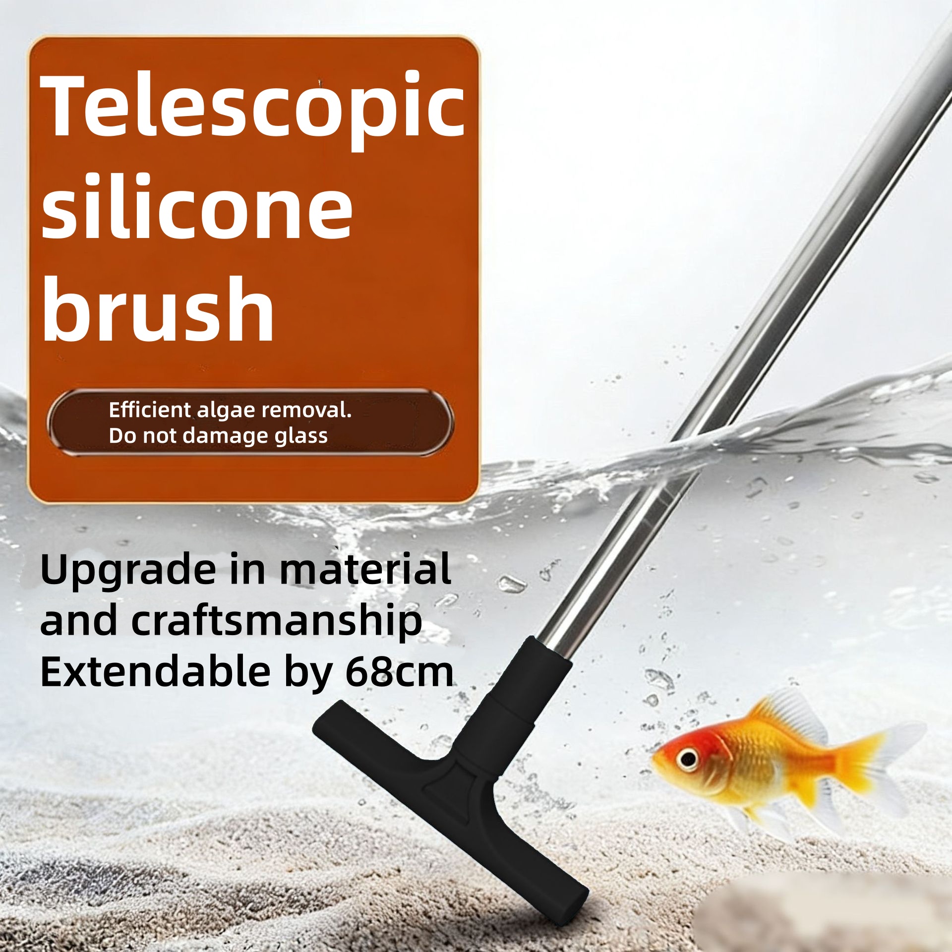 Multifunctional Mini Wiper Aquarium Algae Scraper Fish Tank Glass Water Grass Cleaner Portable Car Rearview Mirror Cleaning Tool