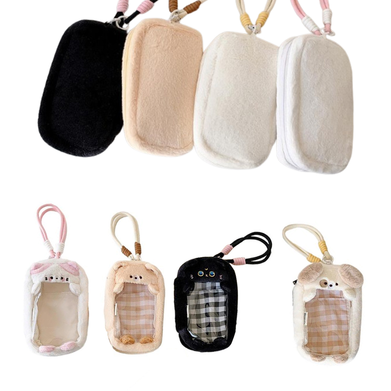 1pc INS Style Kawaii Cartoon Puppy Cat Shape Portability Toy Bag Girl with Pendant Bar Cartoon Backpack Student out Display Bag