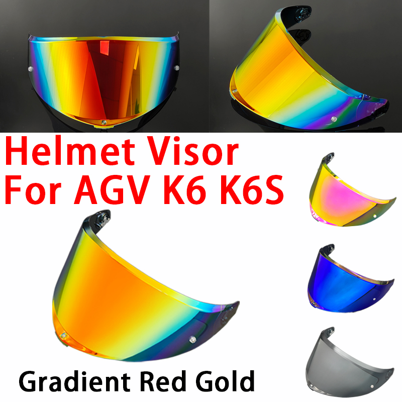 Helmet Visor for AGV K6 K6S Motorcycle Helmet Glasses Motorbike Helmet Discoloration Lens K6 Visor