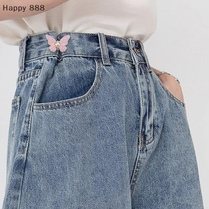 1pc Butterfly Waist Button Jean Button Pin Reusable Clothing Fitting Tools For No Sewing Required Buttons Pants Decoration