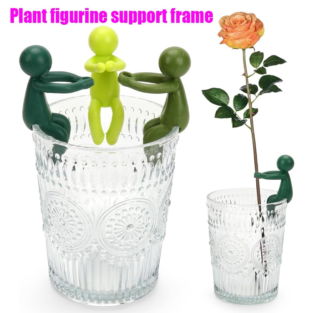 Plant Figurine Support Frame Cute Plant Stand Plastic Greenhouse Layout Fixed Rod Indoor Flower Plant Vine Climbing Bracket