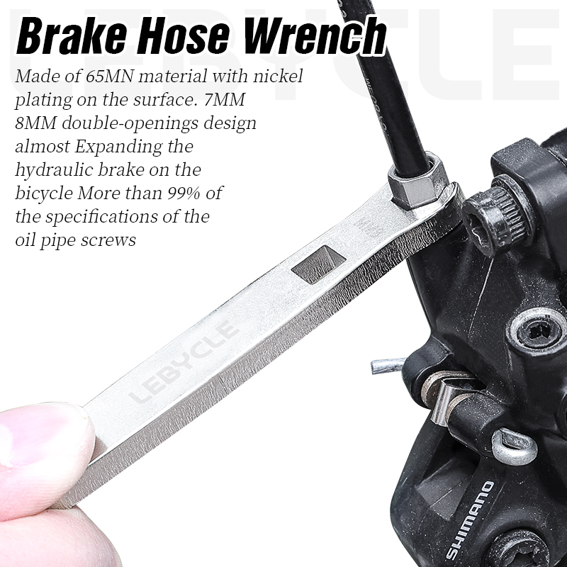 LEBYCLE MTB Road Bicycle Oil Pipe Torque Wrench Oil Brake 7-8MM Open Pipe Locking Screw Wrench Bike Brake Locking Repair Tool