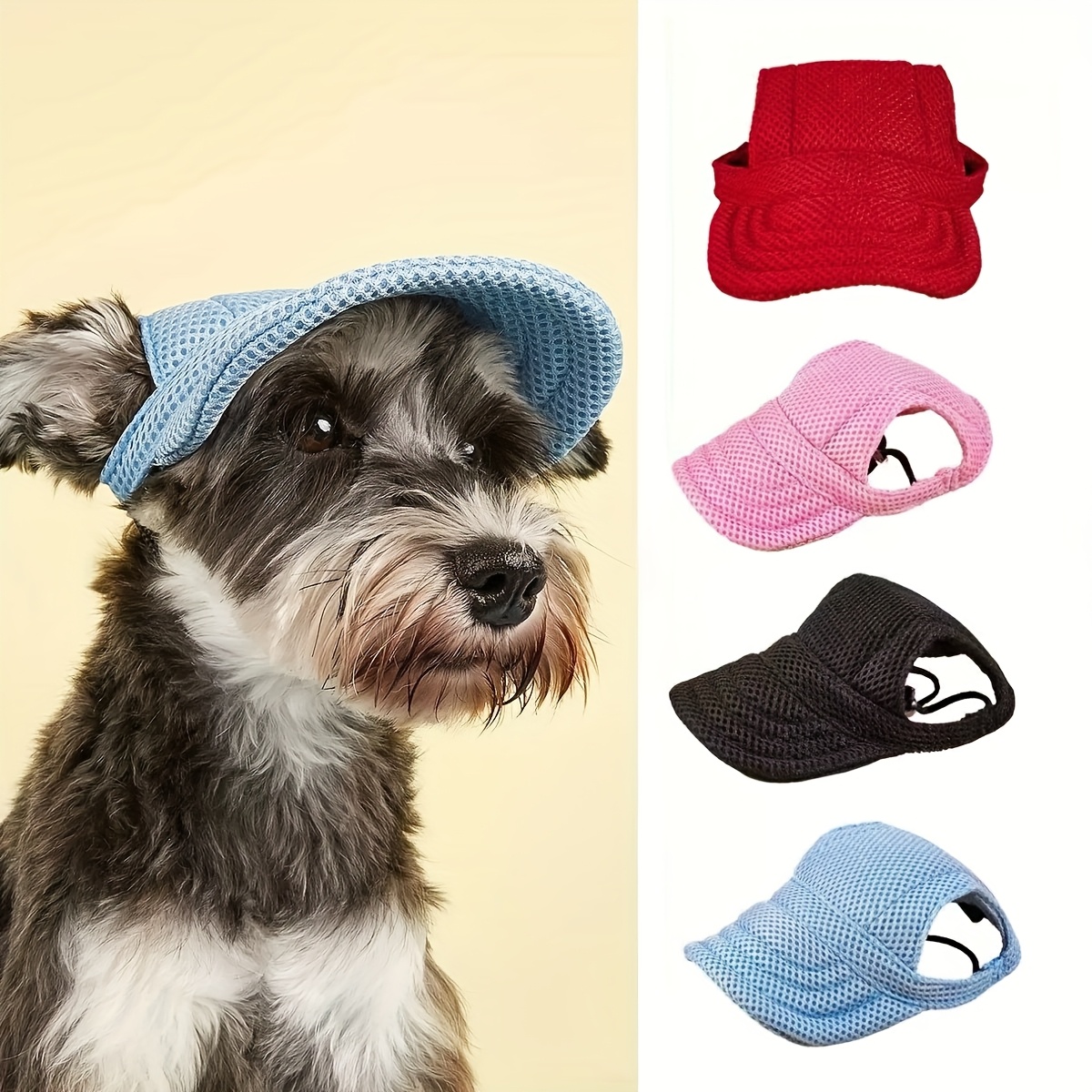 Breathable Pet Sports - Ventilated Sandwich Mesh Sun Hat for Outdoor Use, All-Season Fit, Dog Casual Baseball Style Cool