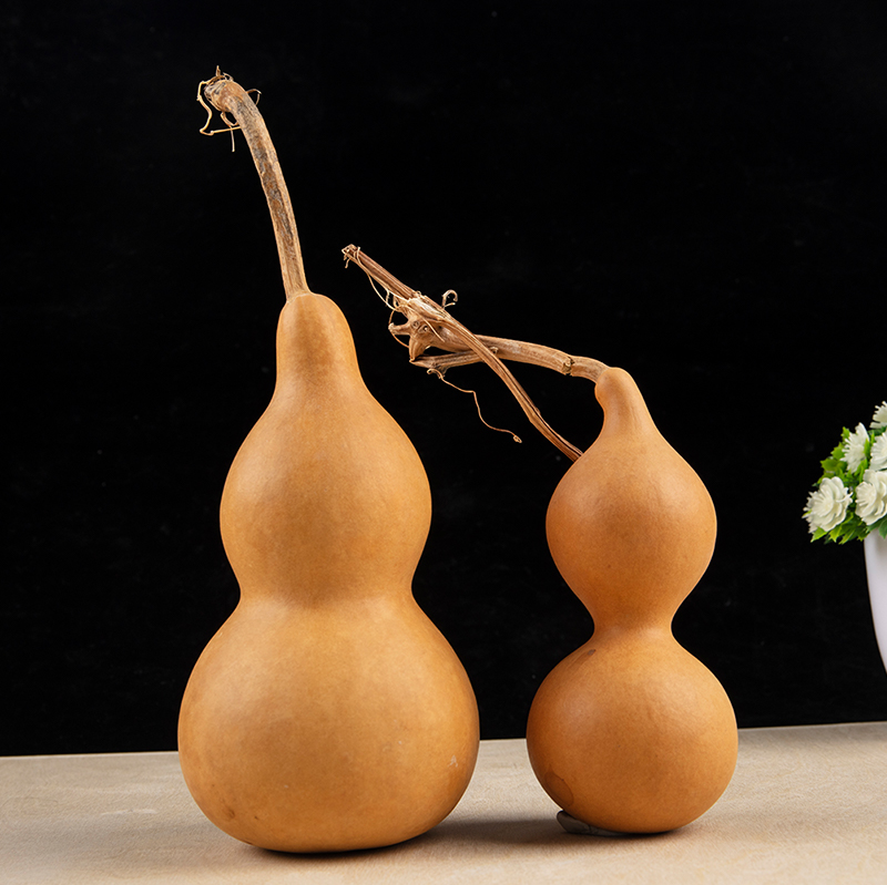 1pc Natural Gourd Handicraft Ornaments Red Silk Chinese Knot Brings Health Longevity