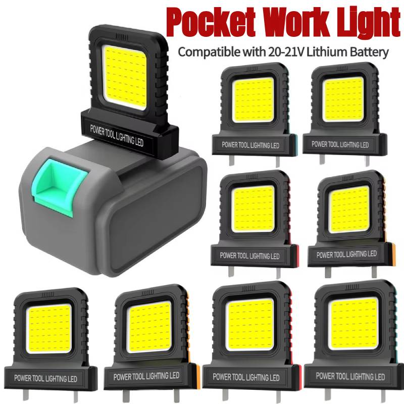 14W LED Camping Lantern Mini Pocket Work Light Inspection Power Tool Accessories LED Work Light for 20V-21V Lithium Battery
