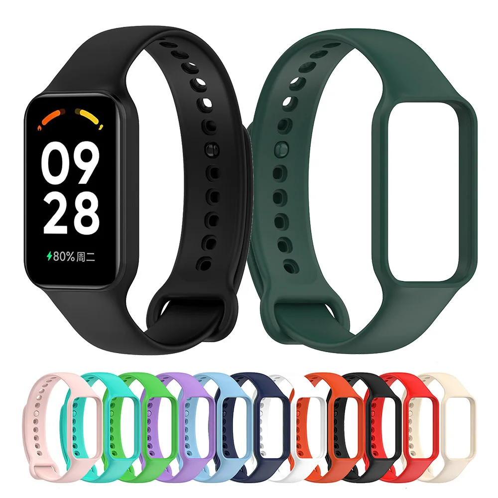Silicone Wristband Strap For Smart Band 8 Active Bracelet Watchband for Redmi Band 2