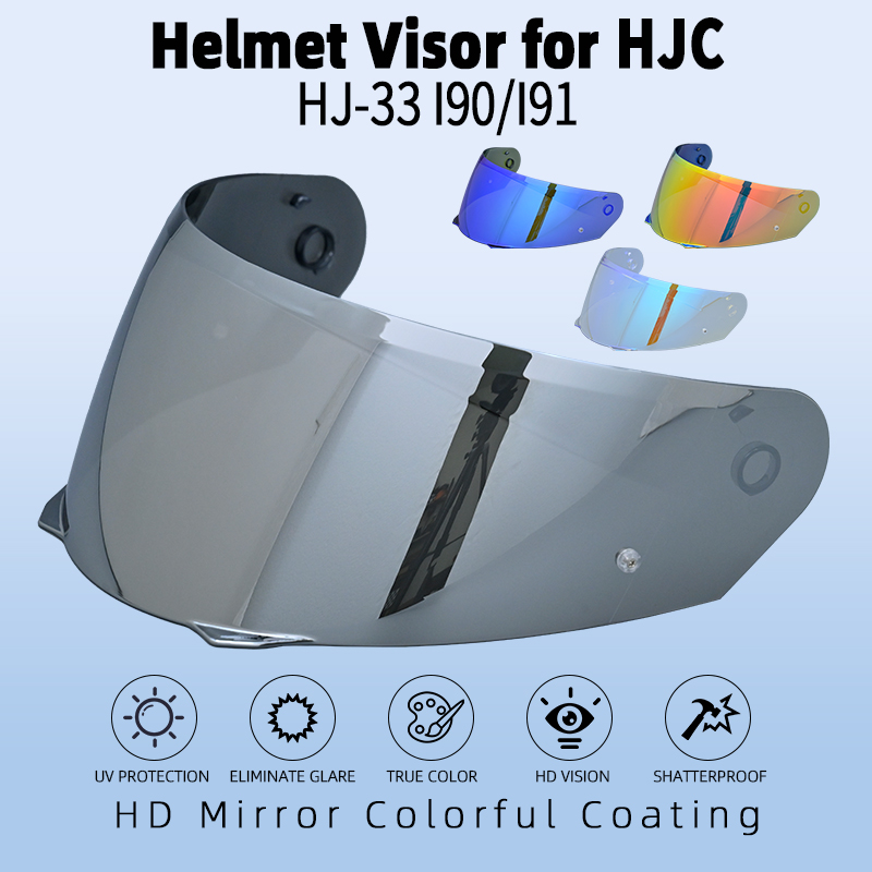 For HJ-33 shield lens Motorcycle Helmet anti-Scratch & UV-Resistant Fit for HJC I90 I91 HJ33 Windproof Moto Helmets Accessories