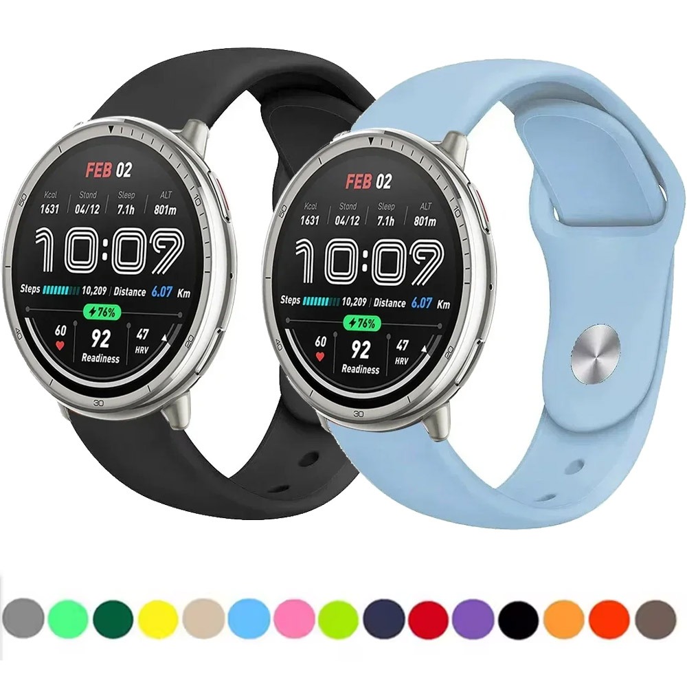 18mm 20mm 22mm Silicone Strap for T-REX3 Pro/Balance 2-1/Bip 6 5 Sports Comfortable Wristband For Active 2/3/Max