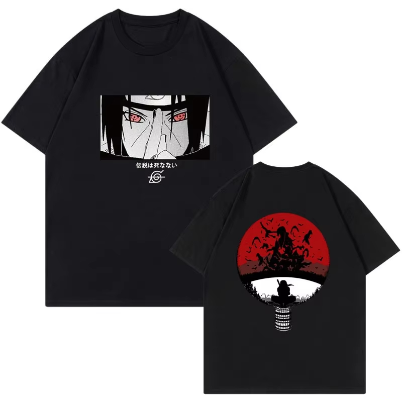 2026 Japanese Naruto T-shirt made of pure cotton. Uzumaki Naruto. Anime sports top. Loose and fashionable short sleeves.