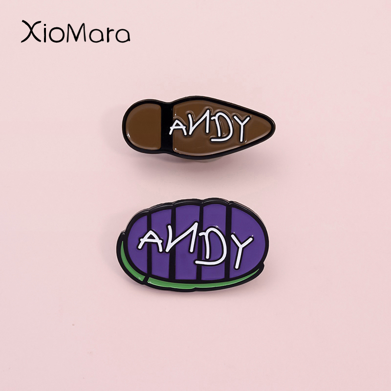 Funny Bread Sole Enamel Pins Creative Text Proverbs Andy Brooches Lapel Badge Jewellery Gift For Friends Decoration Wholesale