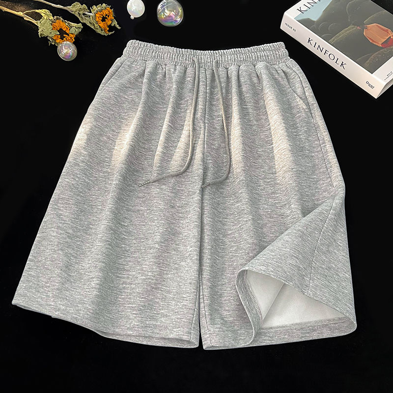 2025 Sports Solid Color Shorts Men's and Women's Loose Beach Casual Sports Shorts Summer New Men's and Women's Streetwear