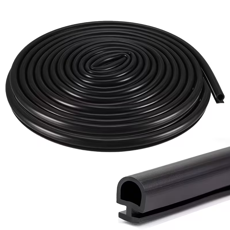 1PC Bridge Aluminum Alloy Doors Windows Sealing Strip Card Slot Type Plastic Silicone Strip Soundproof Windproof Waterproof