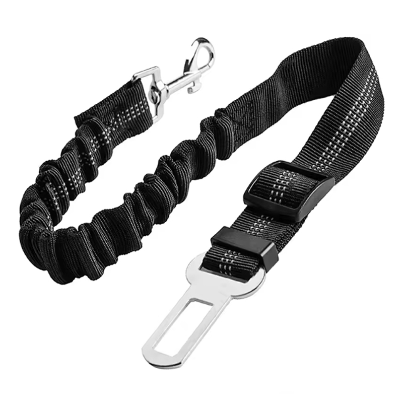 New dog Car Safety Belt Dog Safety Belt with Damping Belt and Reflective Line Adjustable Length Suitable Any Dog