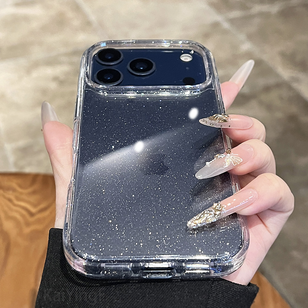 Luxury Transparent Phone Case For iPhone 17 Air 16 15 14 13 12 11 Pro Max Silicone Candy Clear Bumper Back Cases Cover