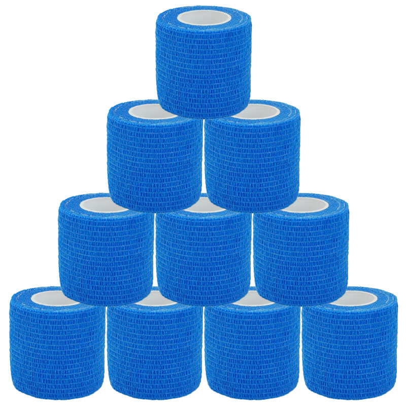 Blue Sports Self Adhesive Bandage Vet Wraps Tape Finger Joints Athletic Protective Kit Pet Elastic Bandage 2.5-15CM