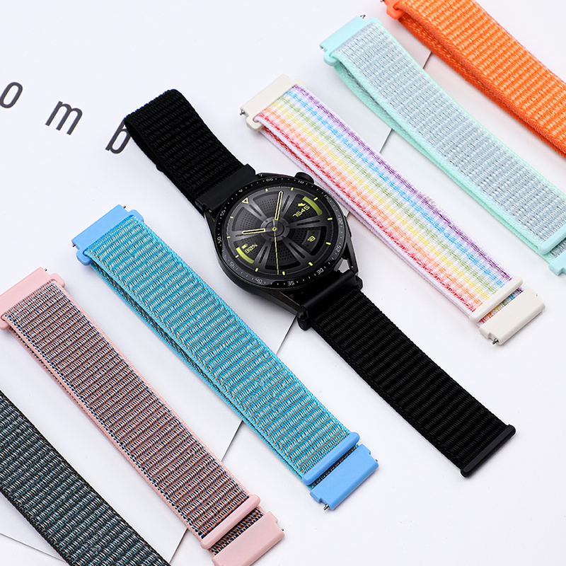 Nylon Loop Band For Watch 6 4 7 FE classic/5 Pro/active 2/Gear S3 20mm/22mm Bracelet watch GT 3 pro strap