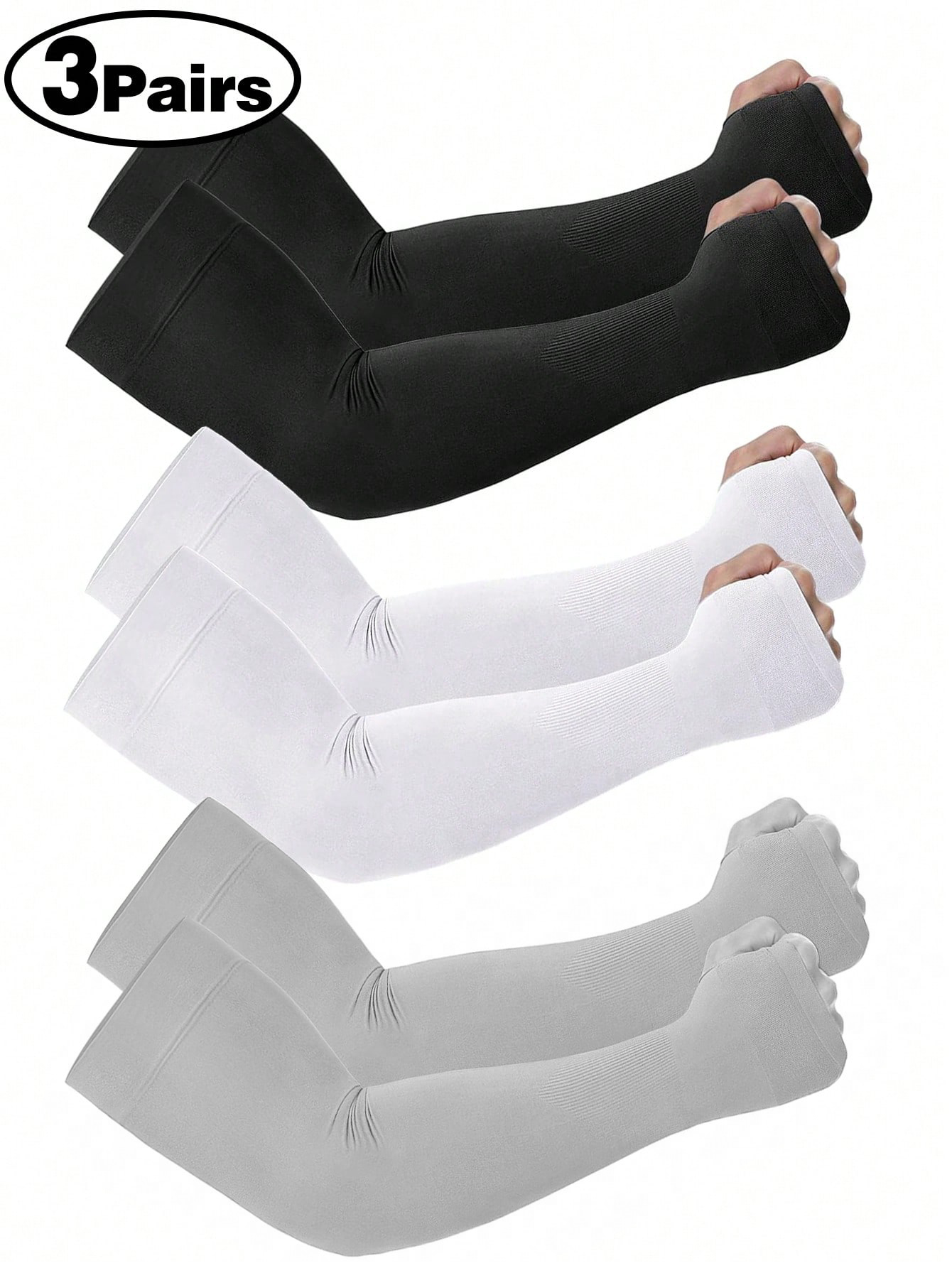 2 Sun Protection Breathable Sleeves with Exposed Fingers and Anti Shedding Silk Ice Sleeves
