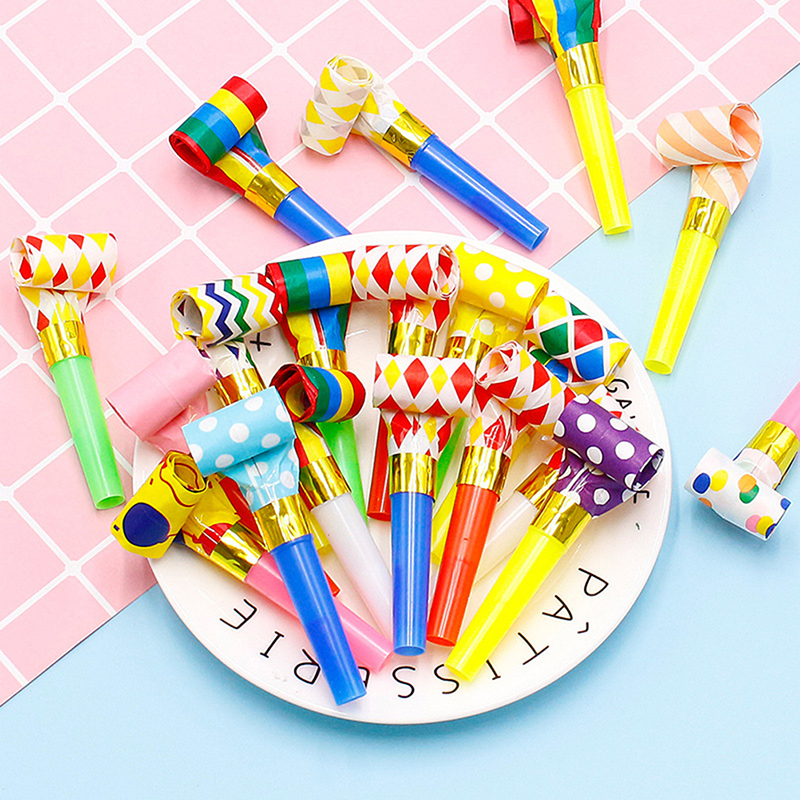 10Pcs Blowing Dragon Funny Colorful Cheer Props For Birthday Party Wedding Supplies Toy Festivals Children Birthday Gifts