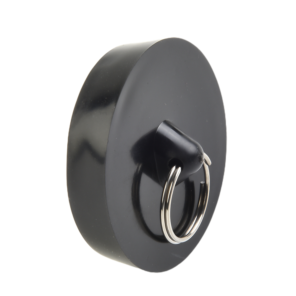 Replacement New Practical High-Quality Materials Rubber Stopper Rubber Sink Plug 38-45mm Black With Hanging Ring