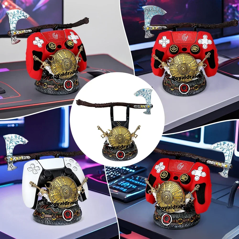 For PS5/XBox/PS4/Switch Gamepad Stand Controller Holder God of War Desktop Decoration Universal Bracket For Mobile Phone