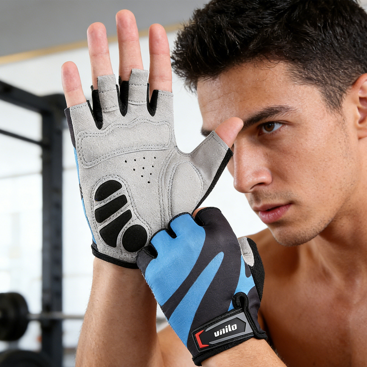 Summer MTB Bike Half Finger Cycling Glove Bicycle Breathable Shock Absorbing Sport Gloves Antiskid
