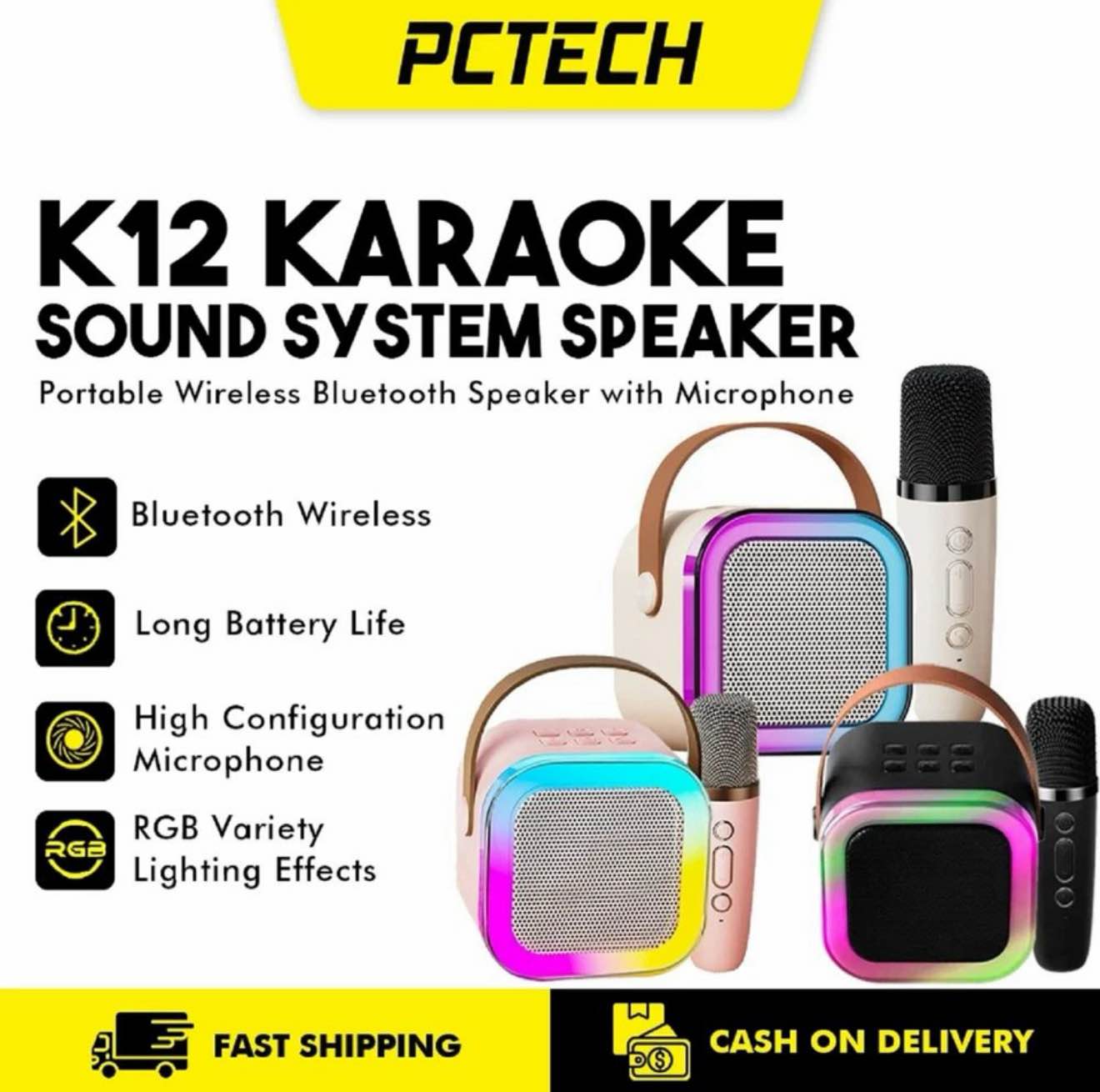 Wireless K12 Bluetooth Speaker With Microphone RGB K12 Speaker With Microphone