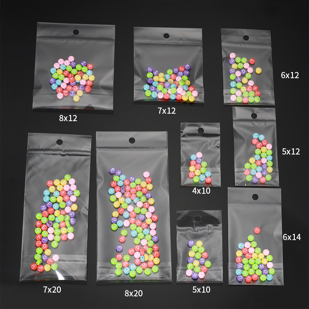50pcs Transparent Self Sealing Small Poly OPP Plastic Bags Jewelry Gift Packing Self Adhesive Cookie Candy Packaging Bag