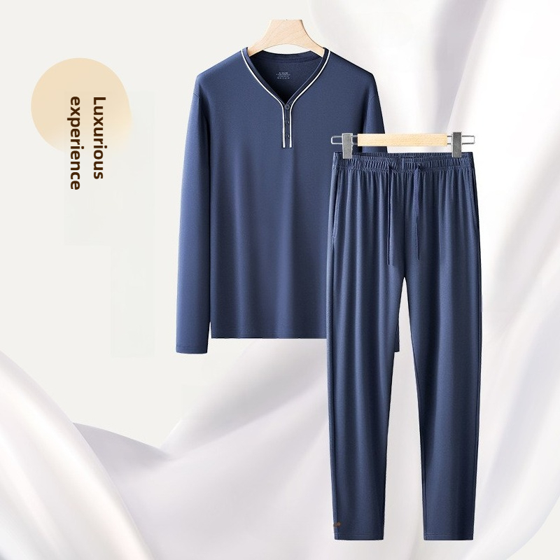 Men's Austrian Lenzing Modal Pajama Sets Luxury Sleepwear Street Ready Comfortable Loungewear