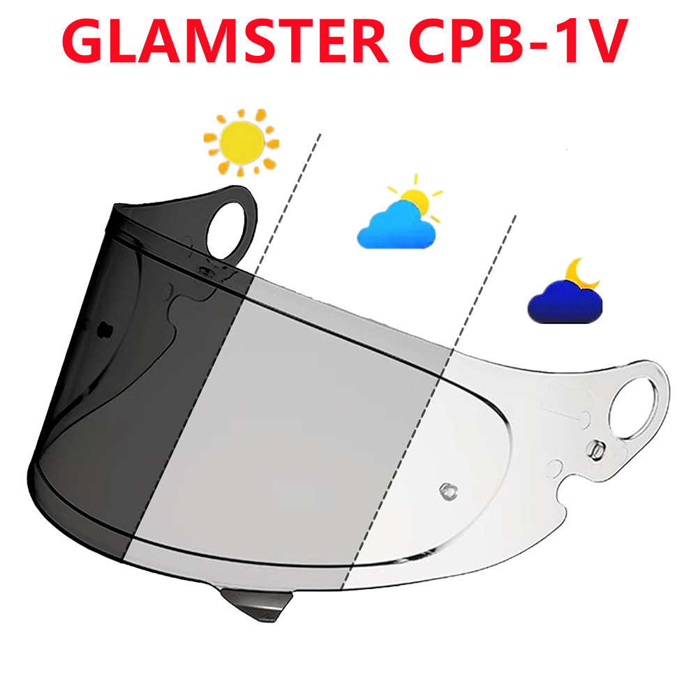 GLAMSTER Photochromic Visor for SHOEI GLAMSTER Helmet Face Shield Viseira Capacete Sunscreen Anti-Scratch UV Cut Windproof