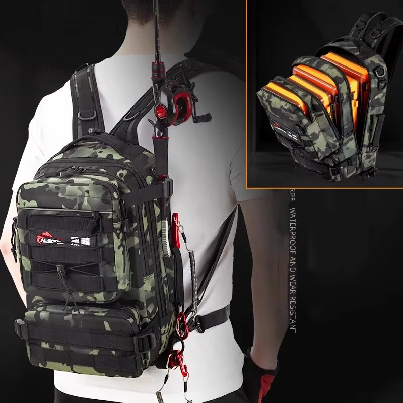 Outdoor Climbing Camping Cycling Backpack Sports Tackle Lure Bag Fishing Rod Backpack Trekking Hunting Hiking Rucksack