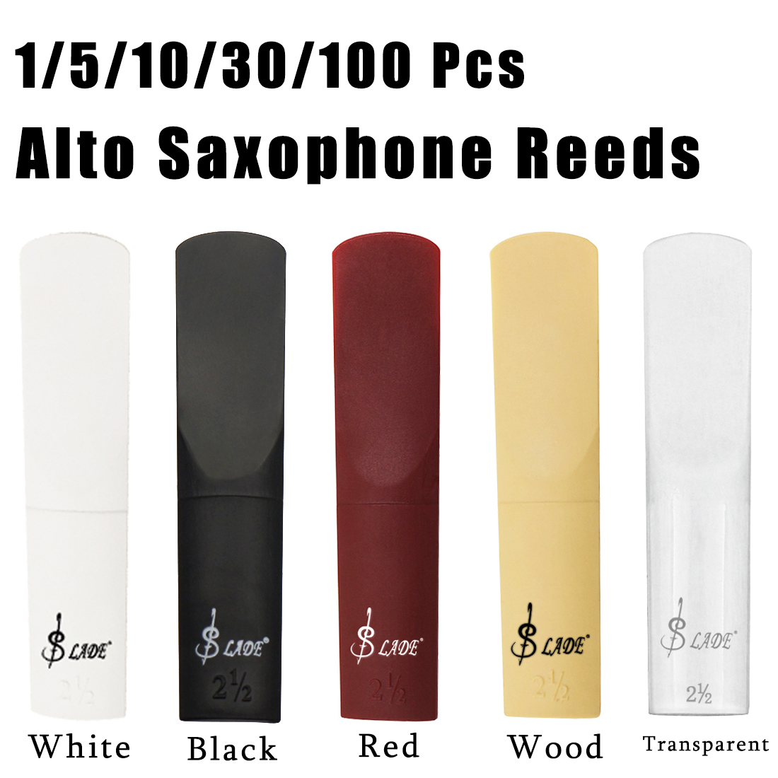 1/10/30/100 Pcs Alto Saxophone Resin Reed Sturdy Durable Resin Material Reed Portable Alto Saxophone Accessories Beginner Parts