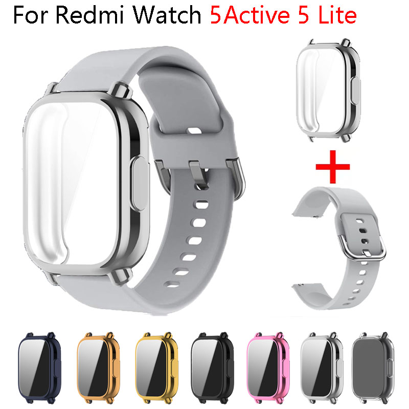 22mm Silicone Strap With Case For Redmi Watch 5 Active Lite Smart Watch Wrist Band And Case For Redmi Watch 5 Active Lite