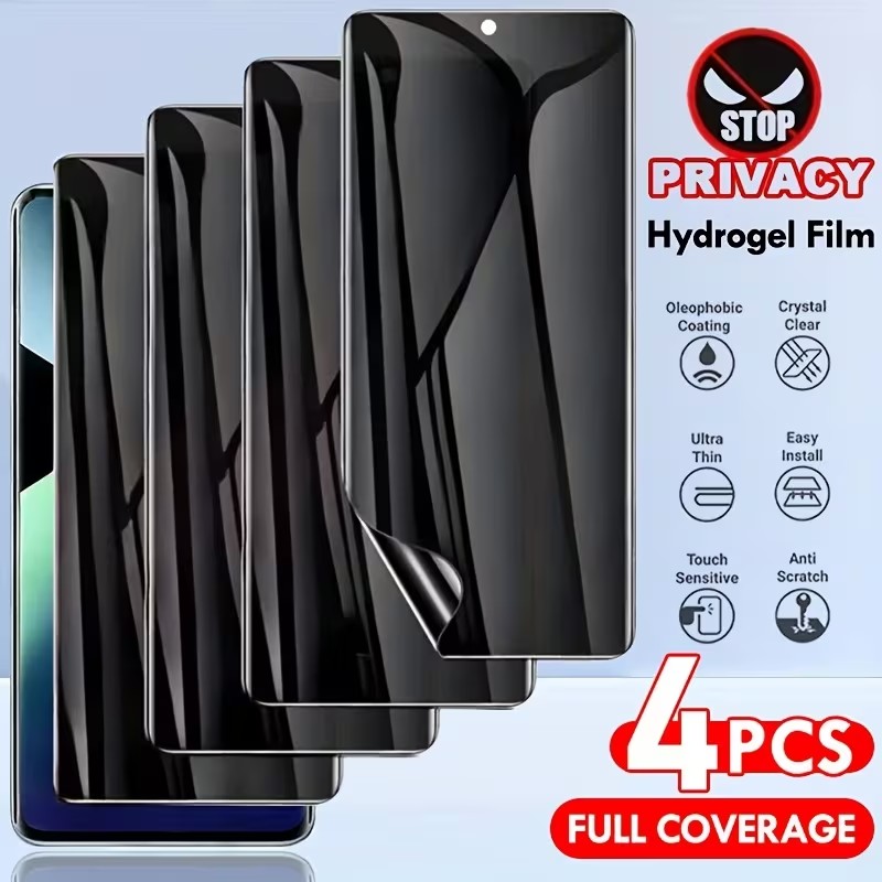 4Pcs Privacy Hydrogel Film For Google Pixel 10 9A Screen Protector Pixel 9 Pro XL Without Fingerprint Unlocking