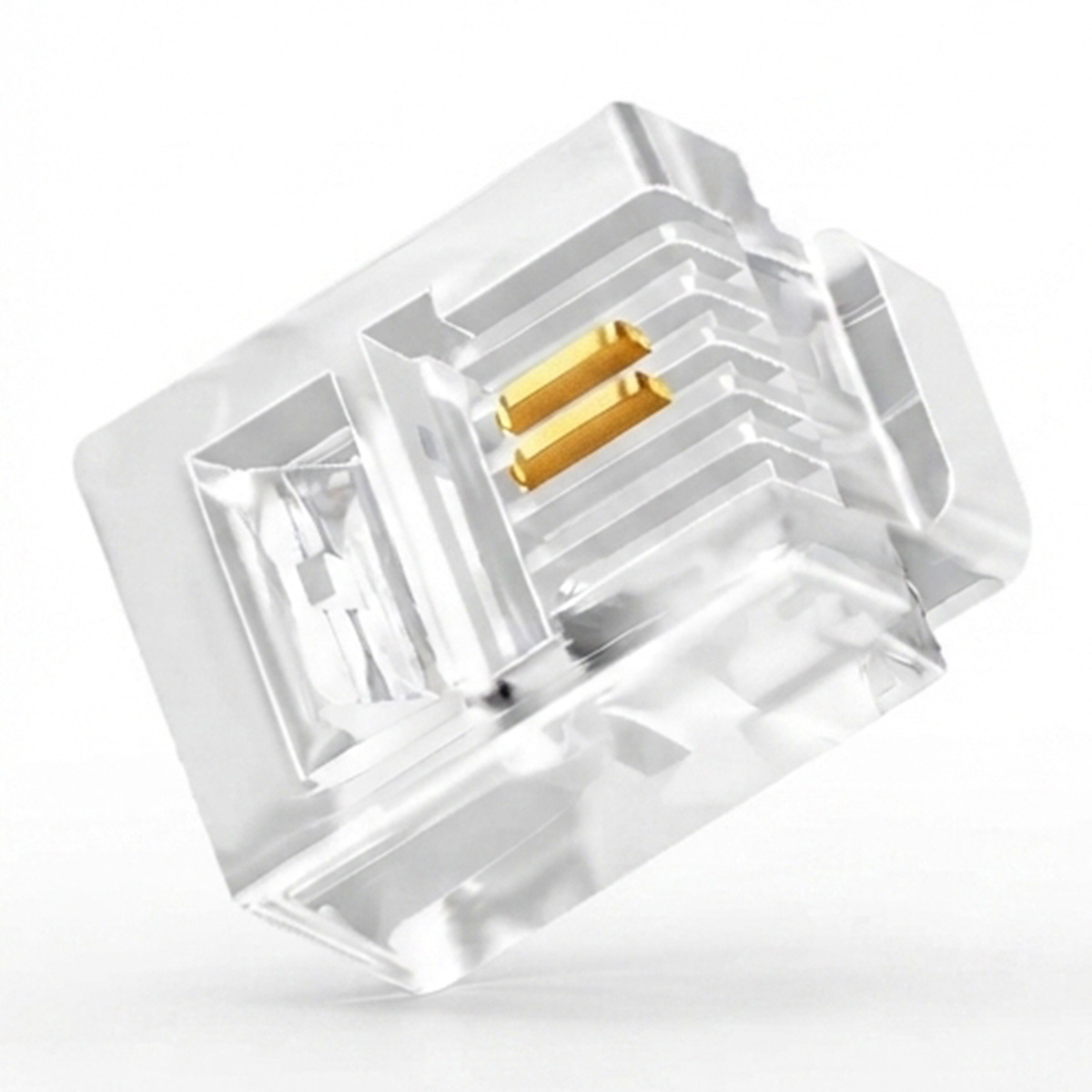 RJ11 Connector Set 10 Pieces Telephone Line Plug Modular Phone Jack Crimp Connectors For Home Network Wiring