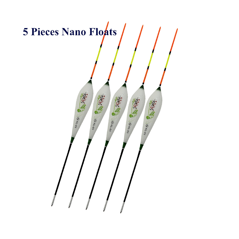 5PCS Nano Floats Shallow Water Buoy Durable Bobber Lake River Tools Fishing Tackle Accessories