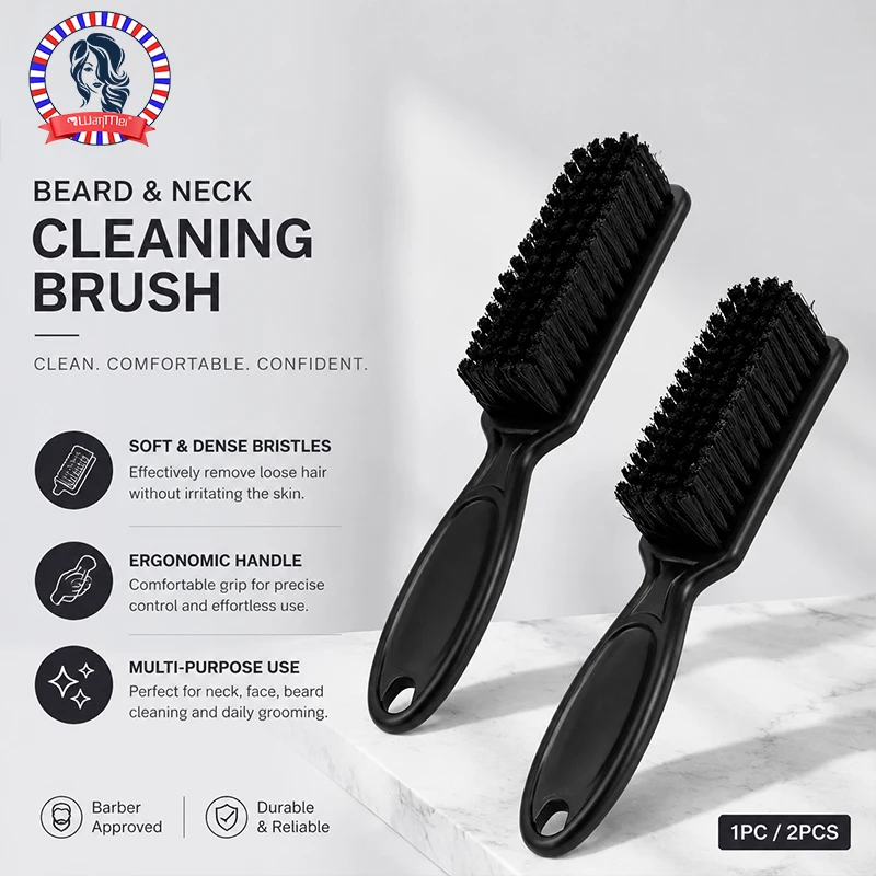 1pc/2pcs Beard Comb, Hair Cleaning Brush, Barber Neck Duster, Hair Removal Comb Hair Styling Hairdressing Tools