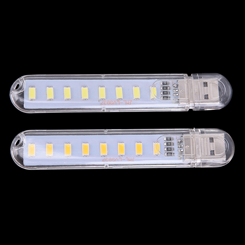New Mini LED Portable 5V 8 LED USB Lighting Computer Mobile Power Lamp Night Light