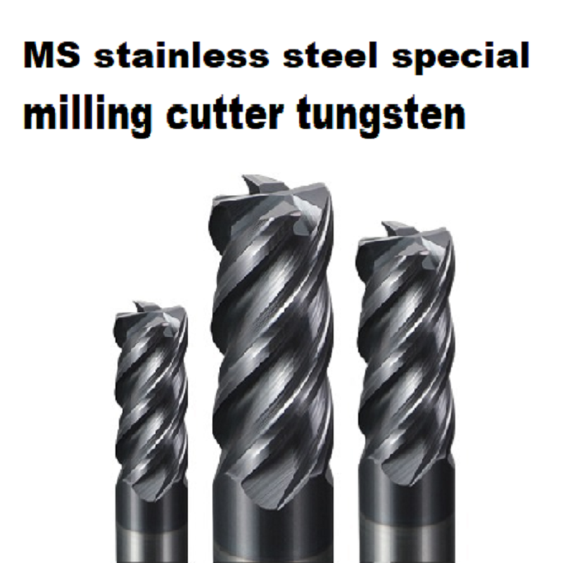 Cnc Machining Tool Ms Stainless Steel Special Milling Cutter, Hard Alloy Straight Shank Coated Flat Bottom End Mill