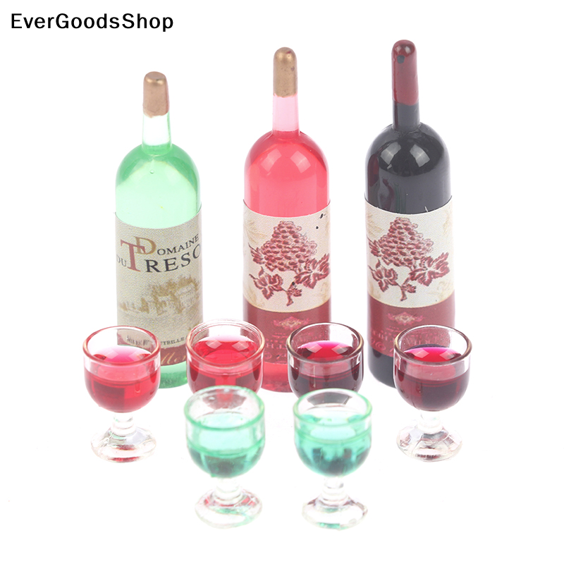 New 3pcs/set 1/12 Dollhouse Miniature Simulation Bottle Glass Model Toys
