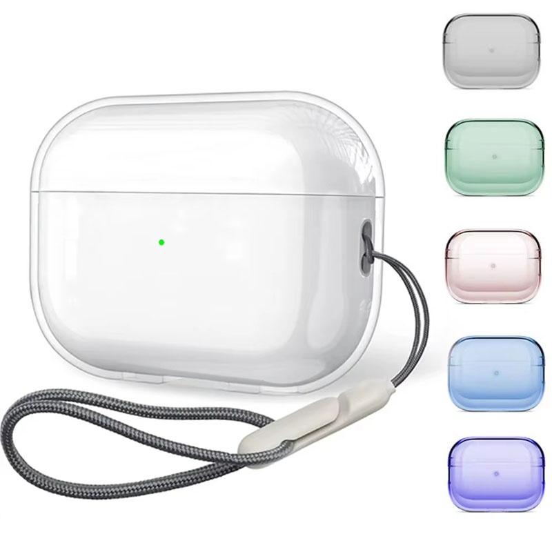Clear Soft TPU Earphones Case With Lanyard For Airpods Pro 2nd Generation For Air Pods Pro 2 Headphone Case Accessories