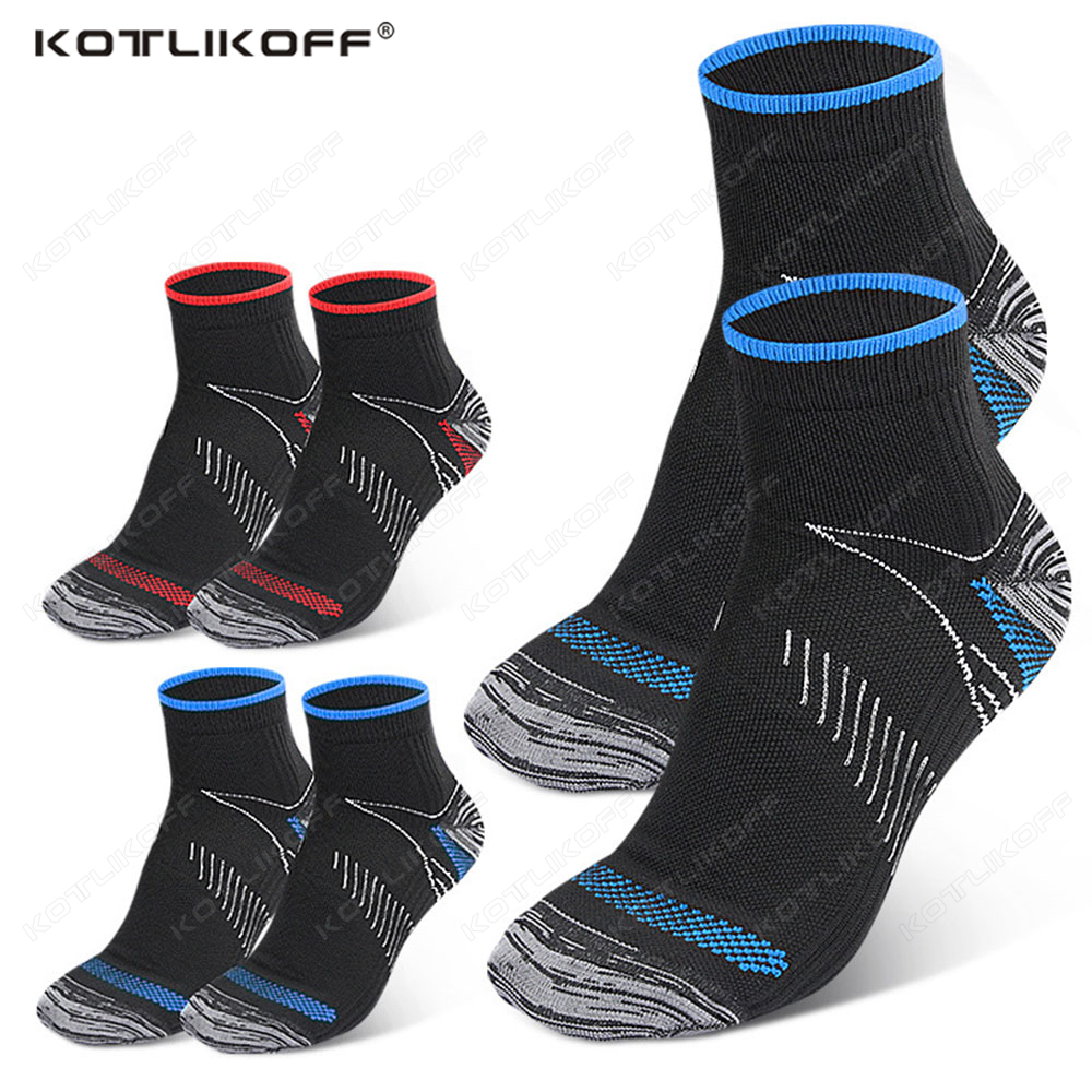 1 Pair Cycling Sport Socks Basketball Running Compression Ankle Sock Autumn Socks Sweat Absorption Anti-slip Bicycle Sock
