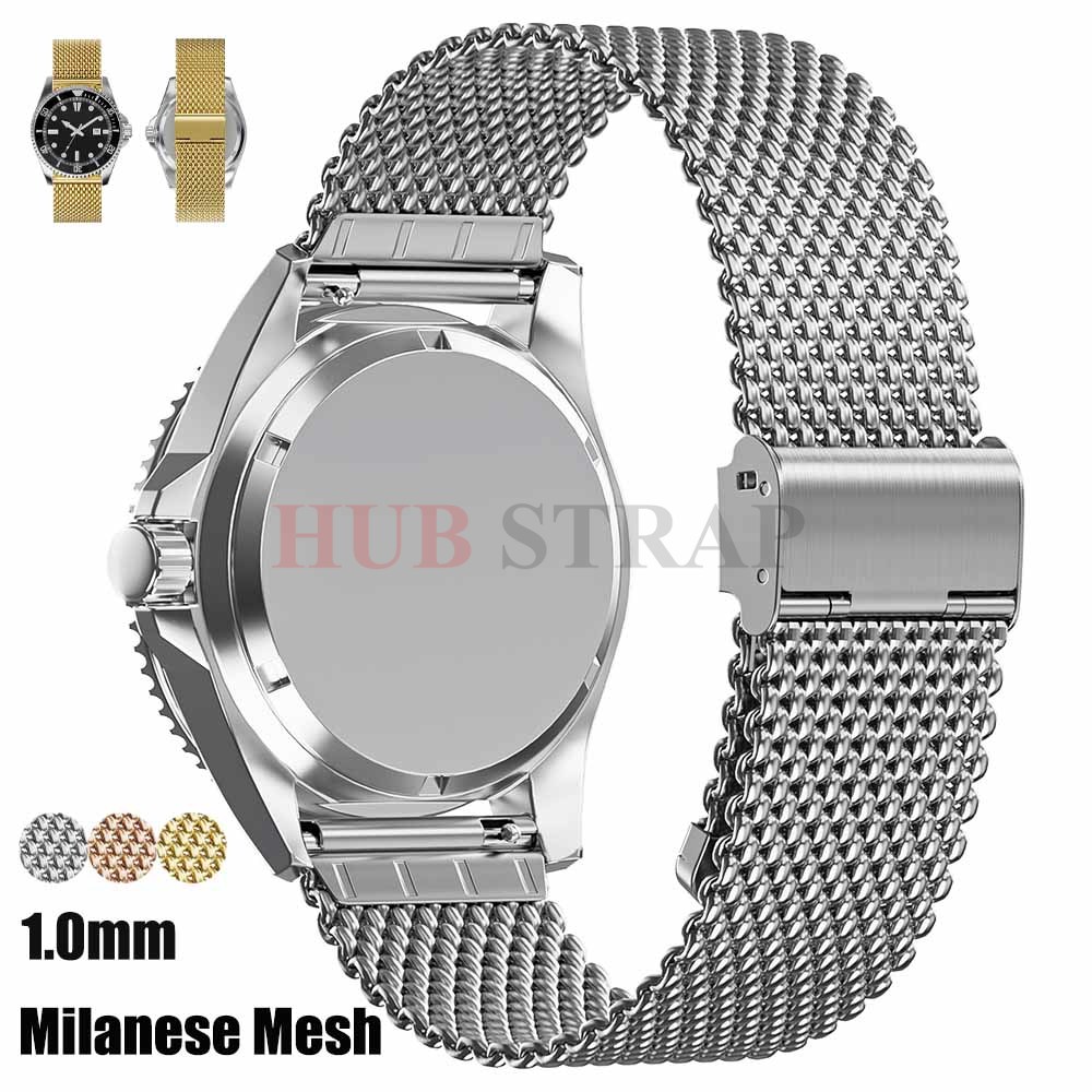 18mm 20mm 22mm 24mm Milanese Mesh Watchband for Stainless Steel Bracelet for DW Folding Buckle Universal Strap for