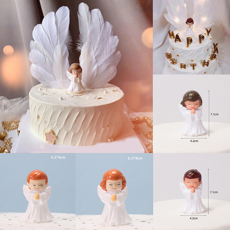 Angel Wing Cake Toppers Romantic Decor For Wedding Birthday Party Cake Top Ornament Supplies