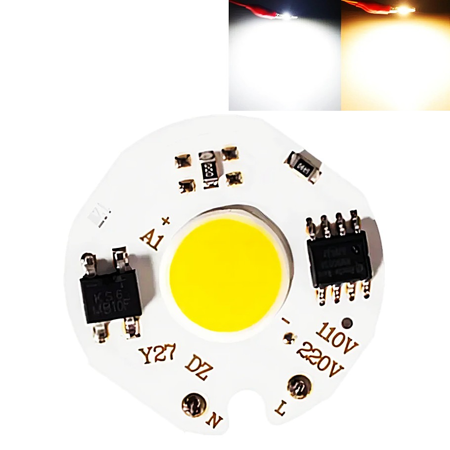 3W 5W 7W 9W 10W 12W Y27 LED COB Chip 220V Smart IC No Need Driver LED Bulb For Flood Light Cold White/Warm White light source lightify